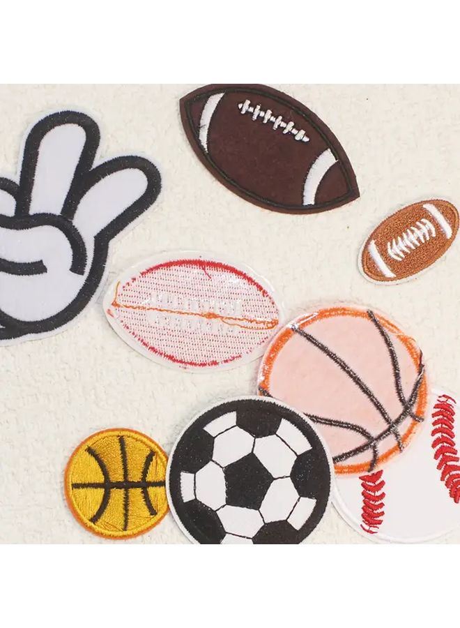 8pcs Sports Theme Iron On Patches For DIY Shoes Hats Bags Football Basketball Rugby Baseball - Image 5